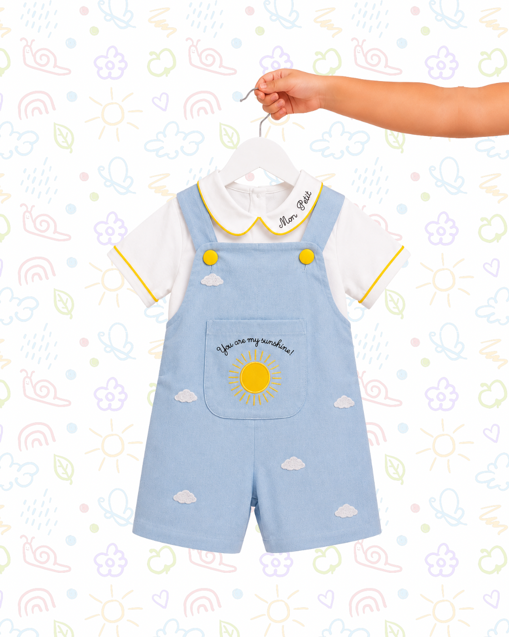 The Little Sunshine Dungaree Set